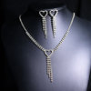 Accessory for bride, necklace and earrings, long set with tassels, elegant wedding dress, accessories, light luxury style