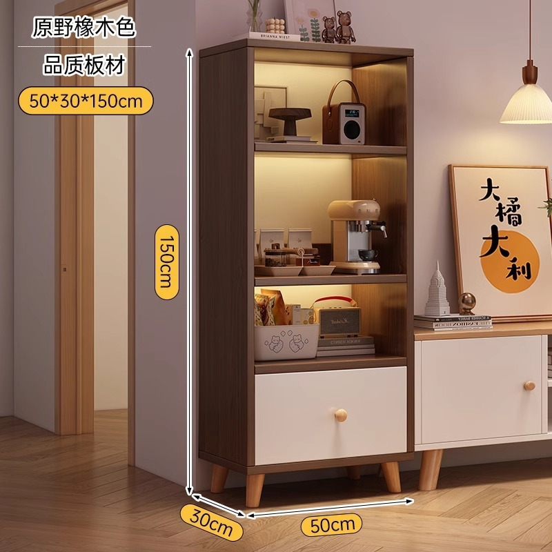 书柜现代简约立柜家用书架落地置物架客厅储物柜小窄柜防尘陈列柜|undefined