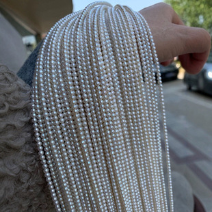 Strong Light 2-3mm Small Pearls Nearly Round Natural Freshwater Real Pearl Beads Semi-Finished DIY