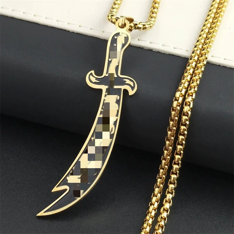 (Граница торговли), ретро меч из нержавеющей стали, ожерелье, Aliexpress