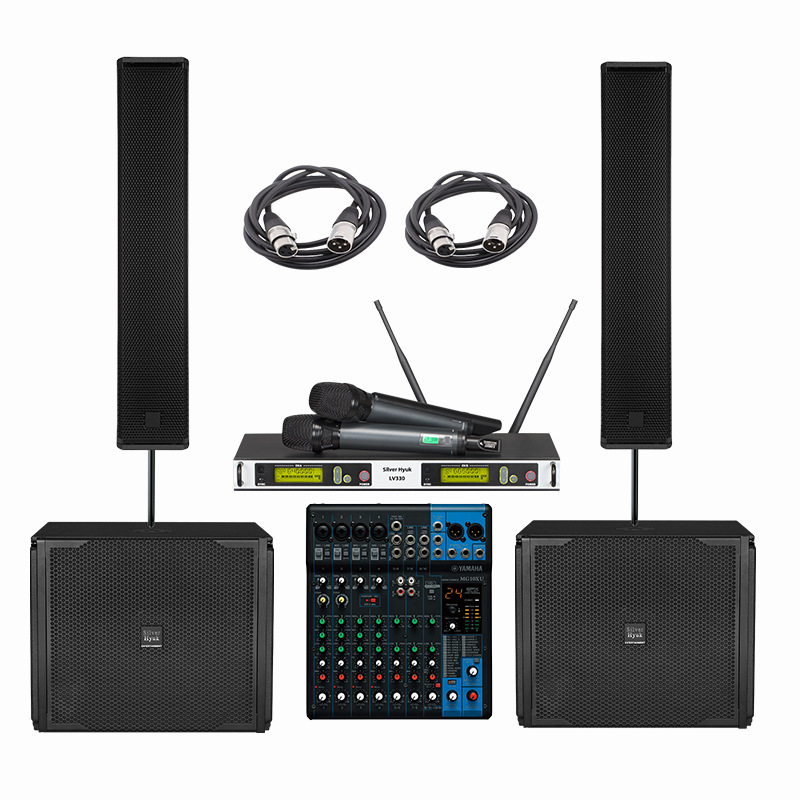 equipo de sonido de rendimiento de escenario de alta potencia matriz de columna de sonido altavoz profesional conjunto de sonido portátil activo