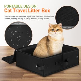 Amazon folding fabric cat litter bag cat litter box cat toilet portable cat toilet cat litter box