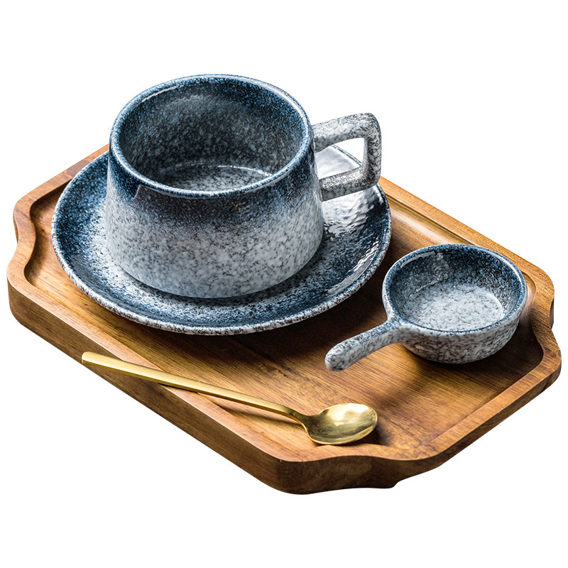 Taza de café de cerámica japonesa elegante taza retro lujoso café de alta calidad taza de cerámica de té de la tarde