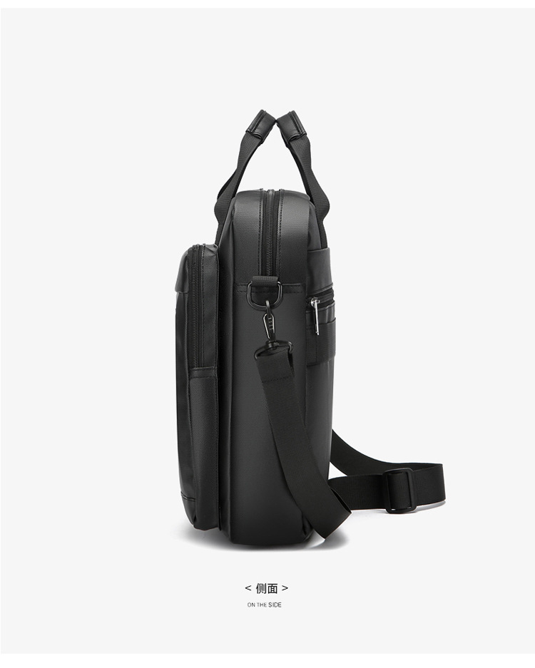 The new 2024 high-end briefcase, a simple men's large-capacity casual sports single-shoulder bag, is water-resistant for cross-border use undefined