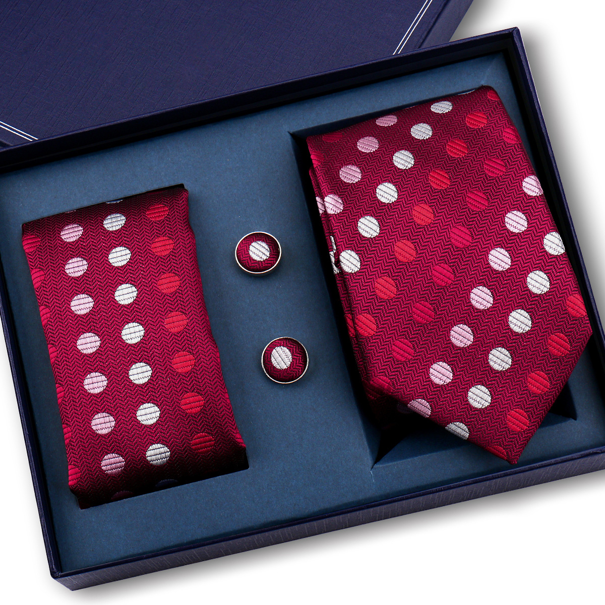 남성 비즈니스 넥타이 포켓 스카프 선물 상자 세트 정장 웨딩 전문 셔츠 유행 넥타이 공장 재고 있음