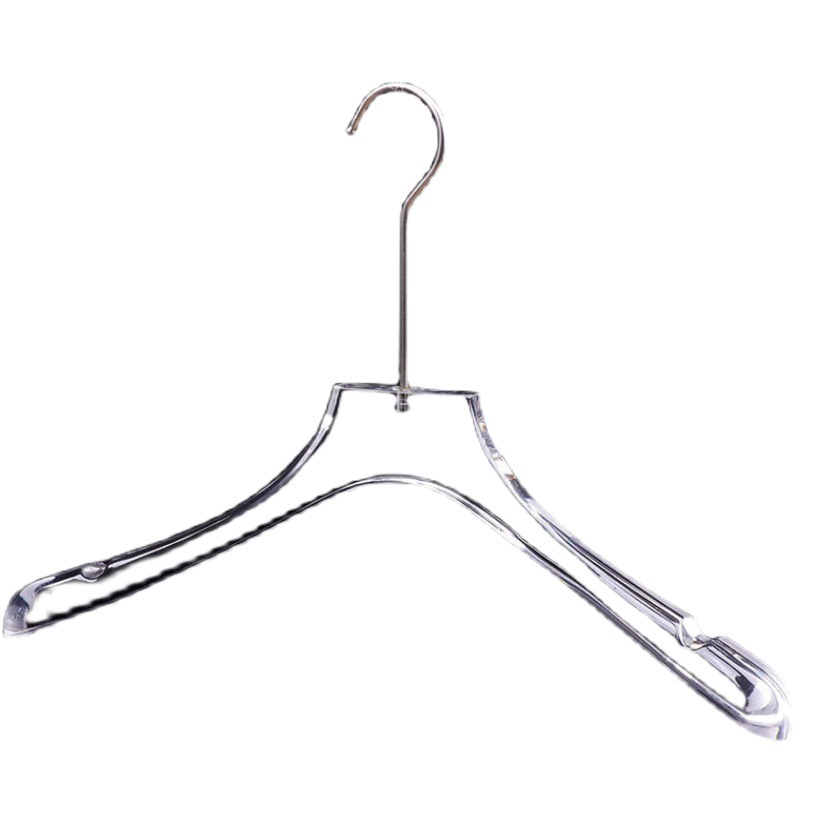 Perchas especiales para tiendas de ropa, de plástico acrílico transparente, perchas antideslizantes para ropa de niños y hombres, venta al por mayor