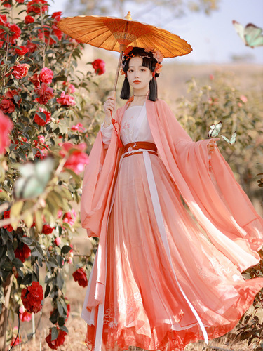 Fairy Chinese princess Hanfu for women girls ancient traditional folk dance costumes Chinese style full set kimono dresses