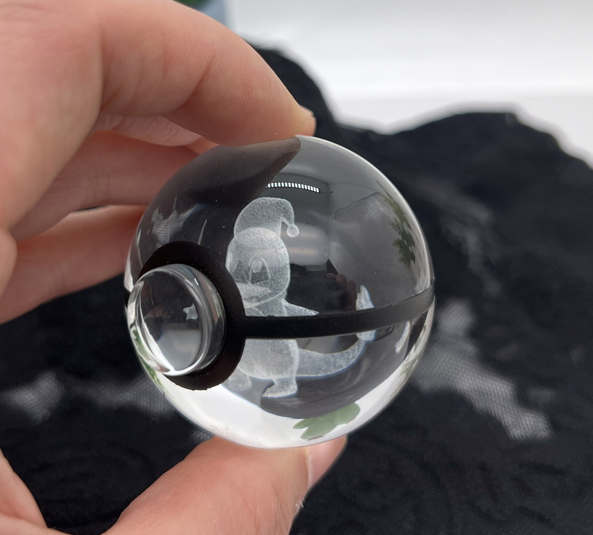 Exclusivo transfronterizo nueva serie de Navidad BOLA DE elfo Pokemon bola de cristal periférica super gigante dragón de pulverización de fuego luz nocturna