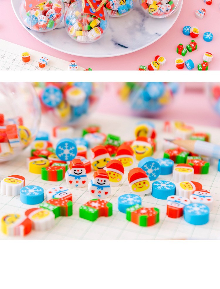 Plastic, Rubber Material Creative Christmas Small Gift Children's Crystal Ball Eraser 1 Pcs