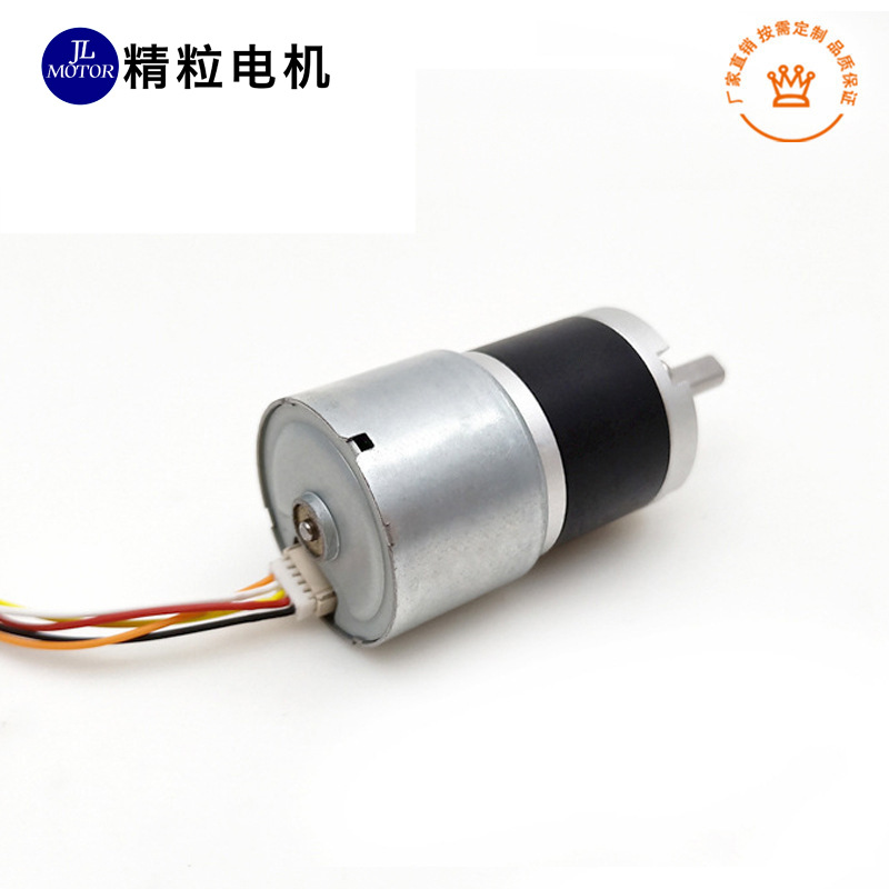 12V行星直流齿轮减速马达电机 22mm带外置驱动无刷行星减速电机