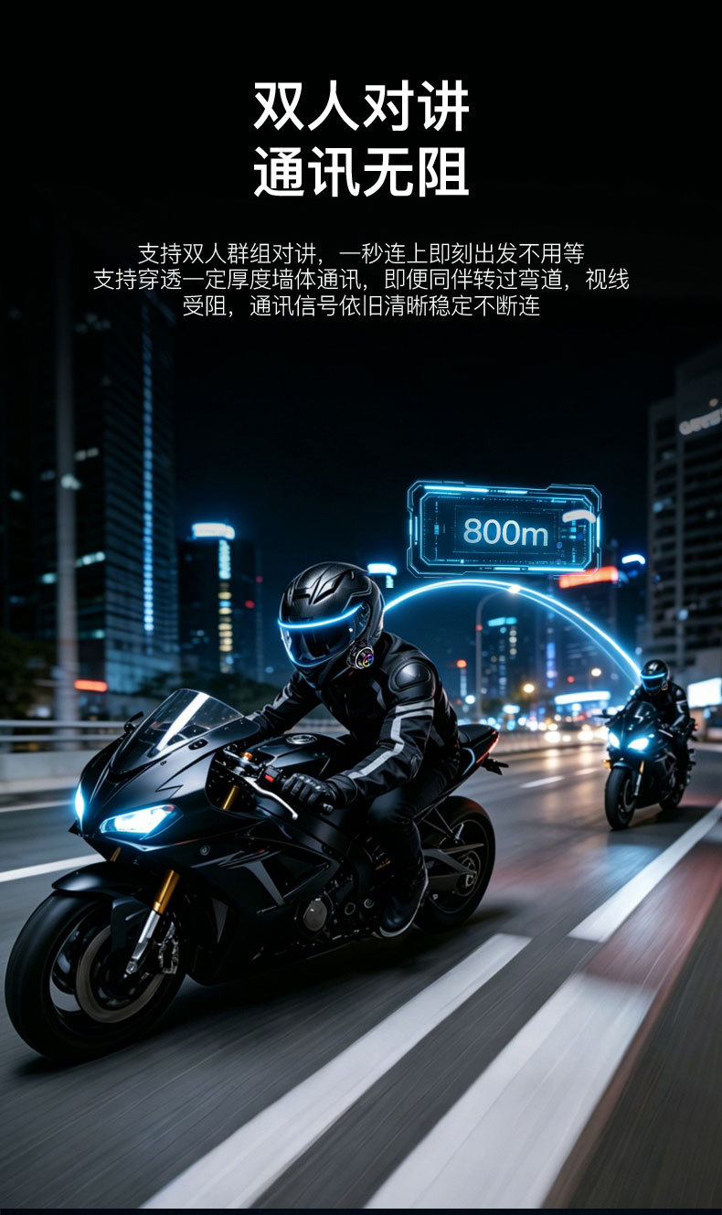 New Cross-Border Helmet Bluetooth Headset with Intercom, Fm Radio, Soft and Hard Tags, Waterproof for Cycling, Long Battery Life, Direct Supply from the Factory