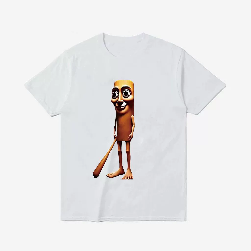Tung Tung Sahur Wooden Stick Man Tong Ice Silk Cool Short sleeved T-shirt 2025 Summer Classic