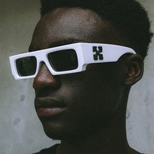 2021时尚个性小方框太阳镜欧美新款嘻哈墨镜ins雪花街拍太阳眼镜