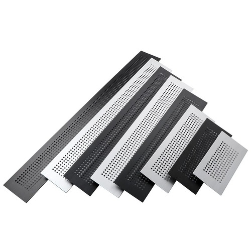 Aluminum alloy breathable cabinet with diamond-shaped grille, rectangular air holes, wardrobe shoe cabinet ventilation cover, heat dissipation port