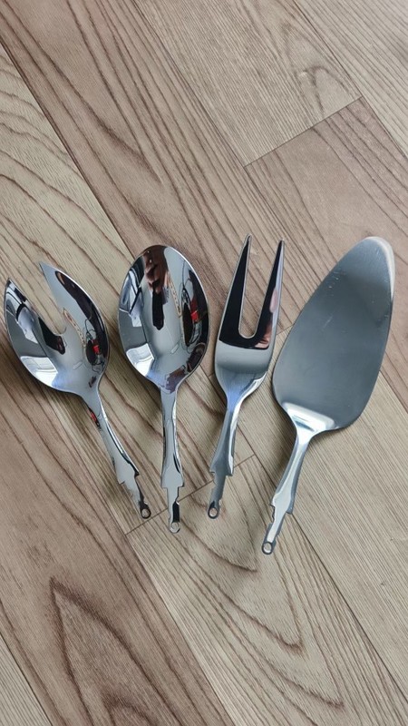食器部品洋食ナイフフォークスプーンサラダフォーク三歯フォークスプーン|undefined