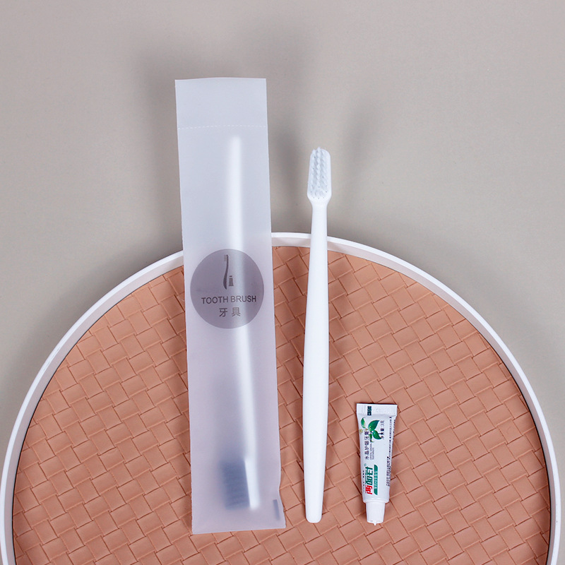 PP 칫솔(흰색 브러시 와이어) + 양면 바늘