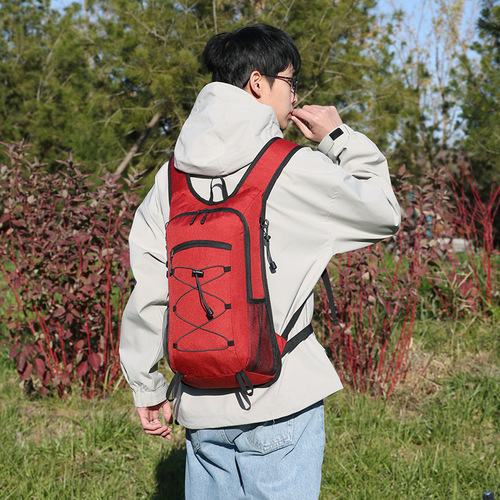 Outdoor cycling bag for men and women, travel camping backpack, wear-resistant and waterproof, weight reduction camping and mountain climbing bag, logo customization available