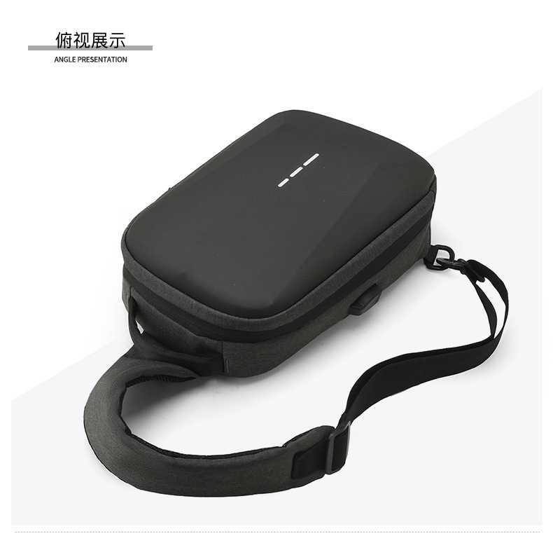 New cross-border chest bag for men, high-end cycling, large-capacity casual chest bag, single-shoulder men's crossbody bag, anti-theft shoulder bag undefined