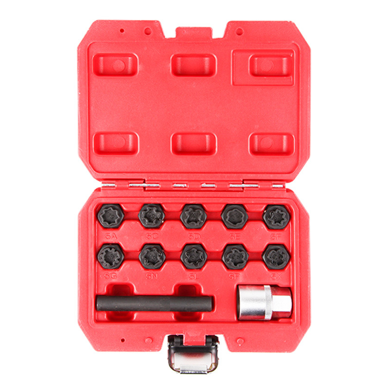 12件套奔驰轮胎套筒奔驰防盗螺丝拆卸套筒 奔驰轮胎S系防伤套筒