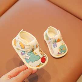 秋季3-6-12个月初生婴儿布鞋婴幼儿步前鞋软底一岁宝宝学步鞋不掉
