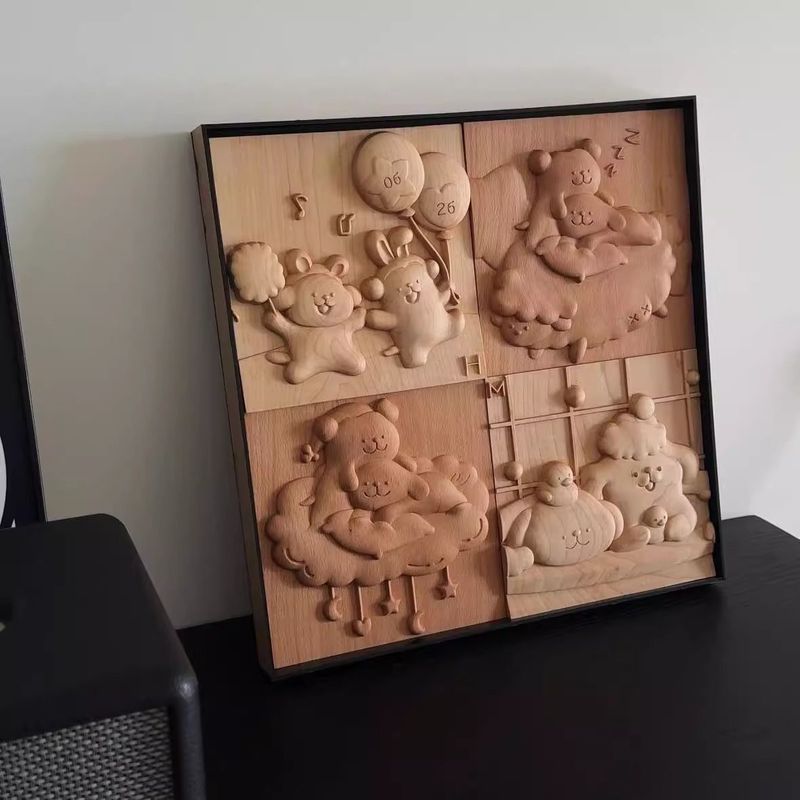 「キティ絵文字シリーズ」リトルレッドブック同型フラット絵画リビングルーム装飾絵画スプレー塗装寝室吊り絵画|undefined