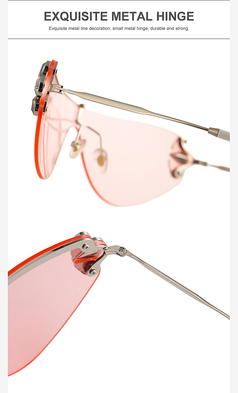 Fashion Diamond Flower Anti-uv Metal Sunglasses Wholesale display picture 16