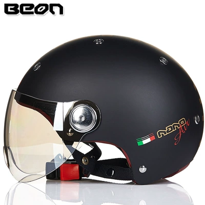 Motorcycle Safety Supplies: half helmet Four Seasons universal - nano-air-blackgold-m