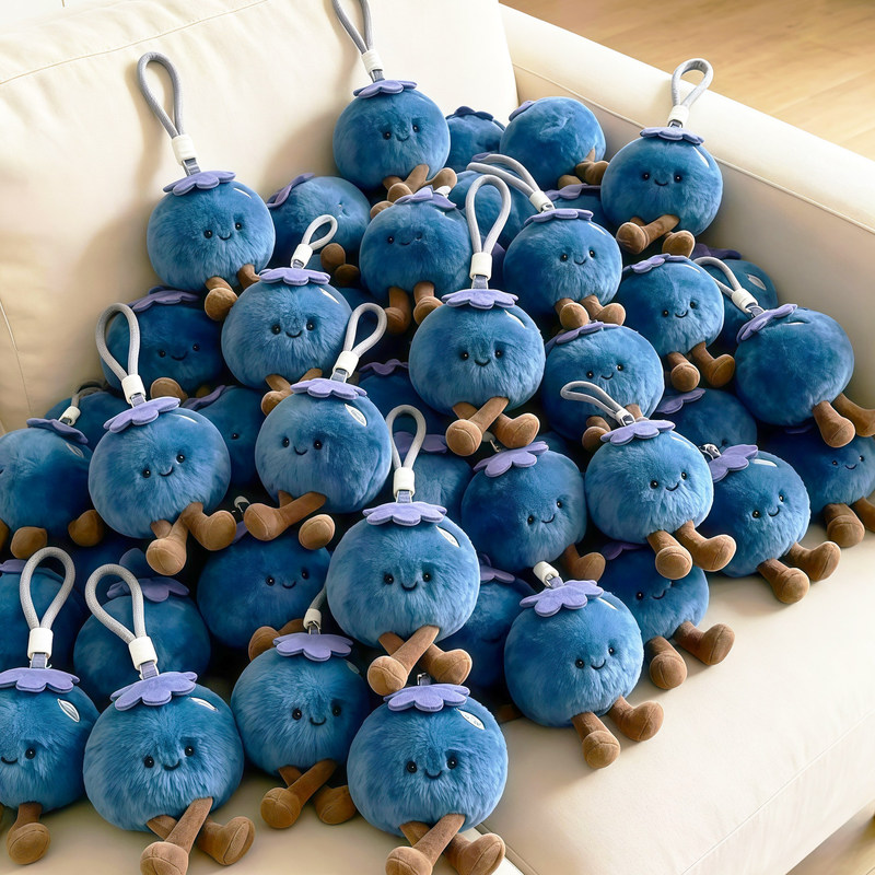 Blueberry Luck! Xiaohongshu's Blueberry Plush Keychain Pendant Doll Toy Accessory Bag Charm Blueberry Luck! Xiaohongshu's Blueberry Plush Keychain Pendant Doll Toy Accessory Bag Charm