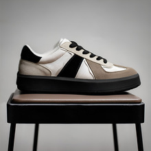 熊猫德训鞋男透气阿甘鞋情侣厚底休闲板鞋复古百搭潮鞋子黑色包邮