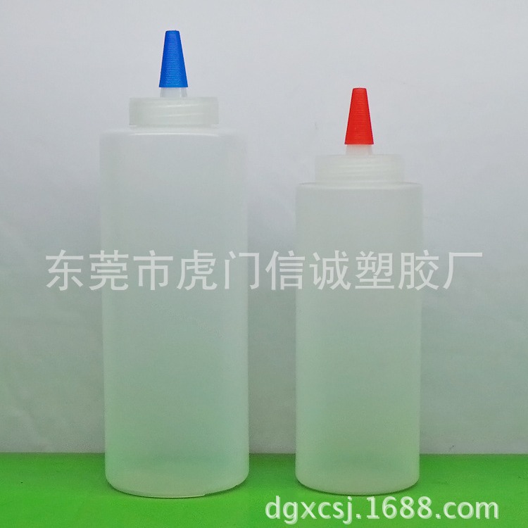 供应300ML果酱瓶/尖嘴瓶/点胶瓶,，挤压瓶，分装瓶