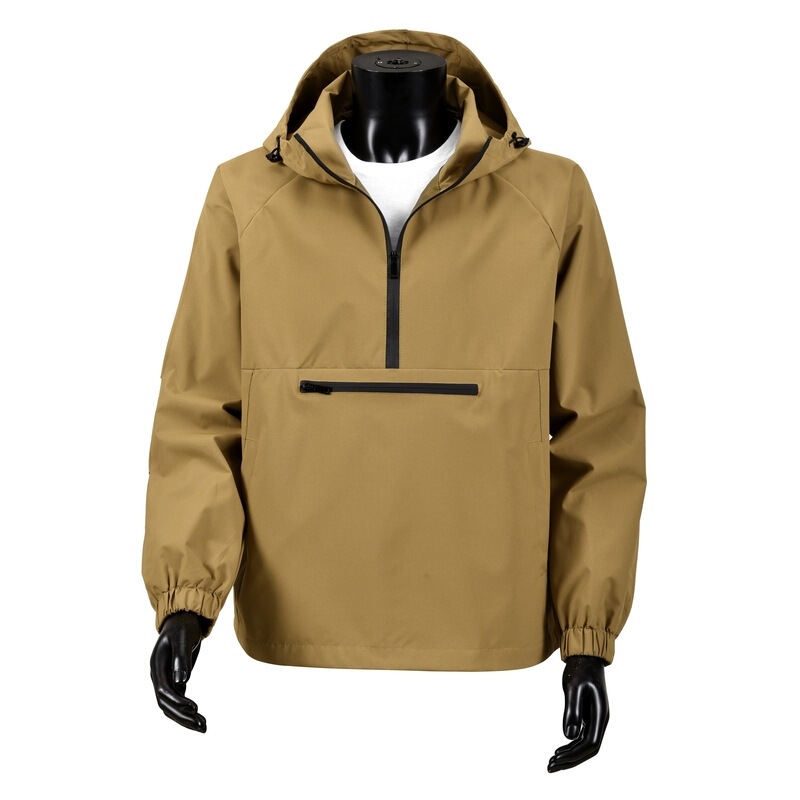 European Size Cross-Border Custom Hooded Work Jacket Men's Spring and Autumn New Loose Outdoor Solid Color Men's Top Jacket