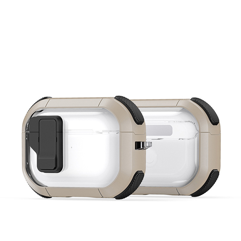 AirpodsPro Bluetooth ヘッドセット保護ケース、AirPods4 半透明ポータブルヘッドセットケース、クロスボーダーに適しています。|undefined
