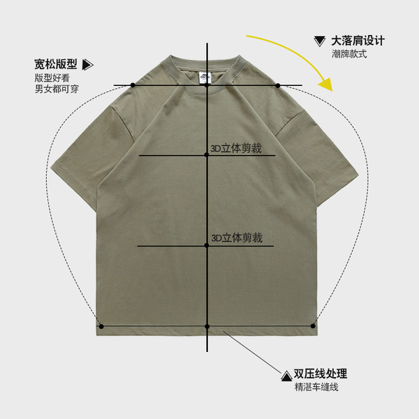 Cotton base body-friendly short sleeve T-shirt