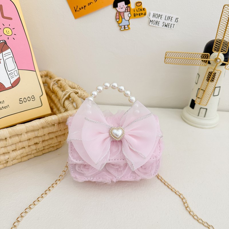 Bolsas de perlas de aire extranjero, bolsas de hombro de moda coreana, bolsas de hombro para niñas 2024 nuevas cadenas de comercio exterior bolsas para niños