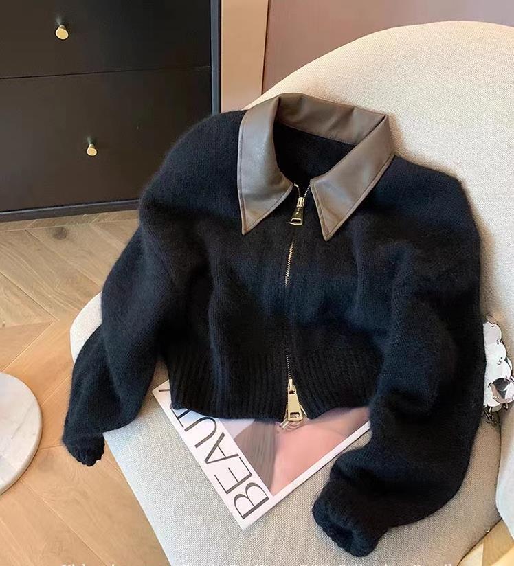 483g Weight Long Sleeve Sleeve Length Wholesale Women's Elegant Printing Long Sleeve Zipper Sweaters & Cardigans