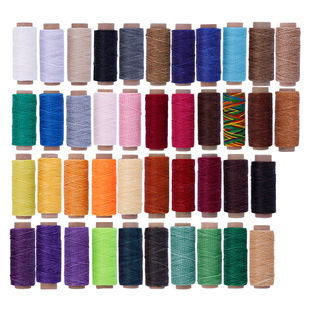 150D Small Spool Hand-Sewn Flat Wax Thread, Shoe Lining Thread, Leather Thread 12m 30m 50m