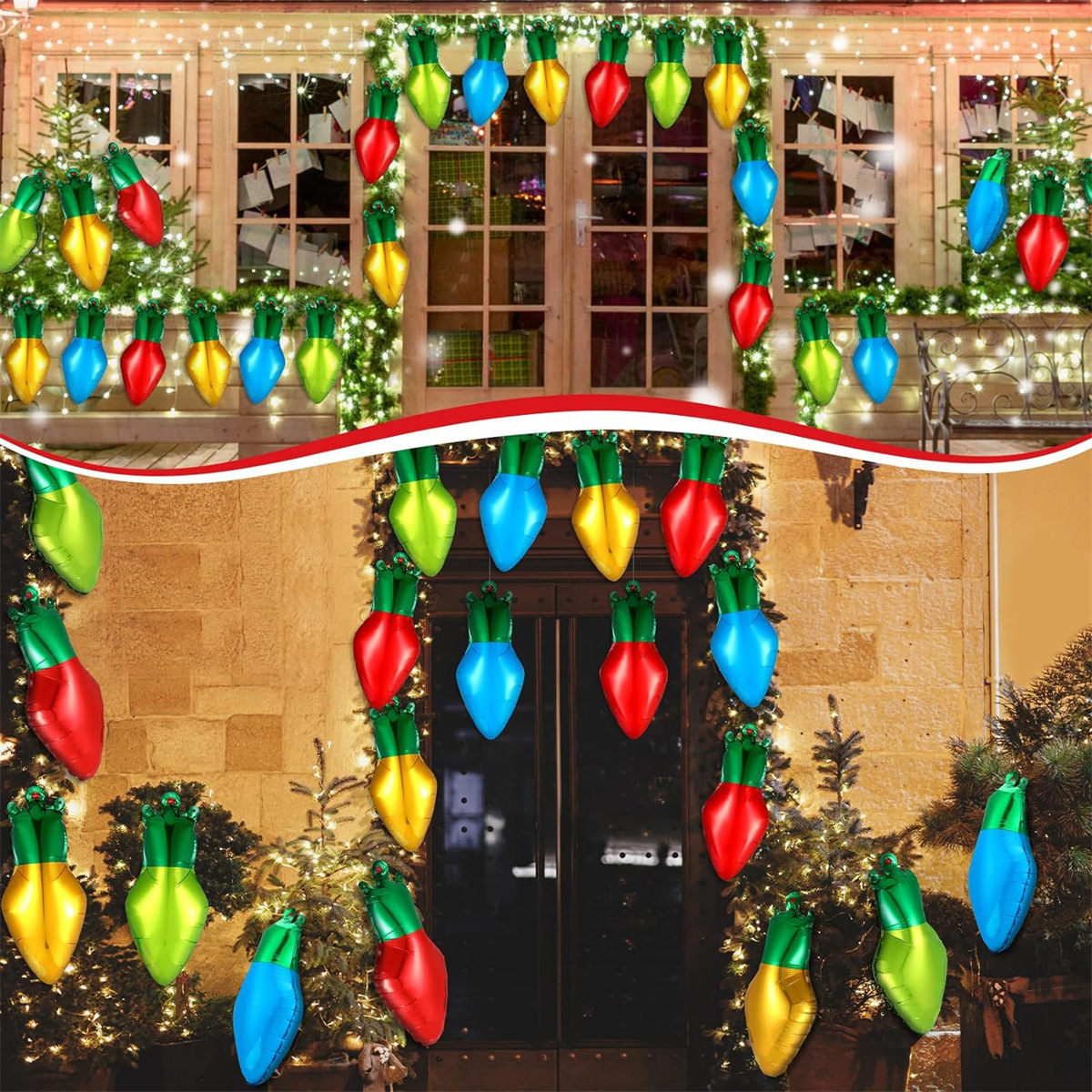 26CM Globo de cuatro colores Navidad Globo de película de aluminio para decoración al aire libre www.example.com.