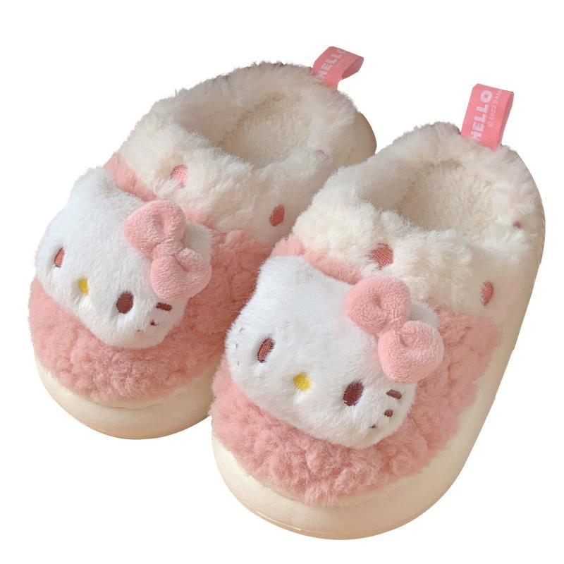 Сланцы Hello Kitty демисезонные плюшевые, мягкая подошва, комфорт для беременности (размеры 36–41)