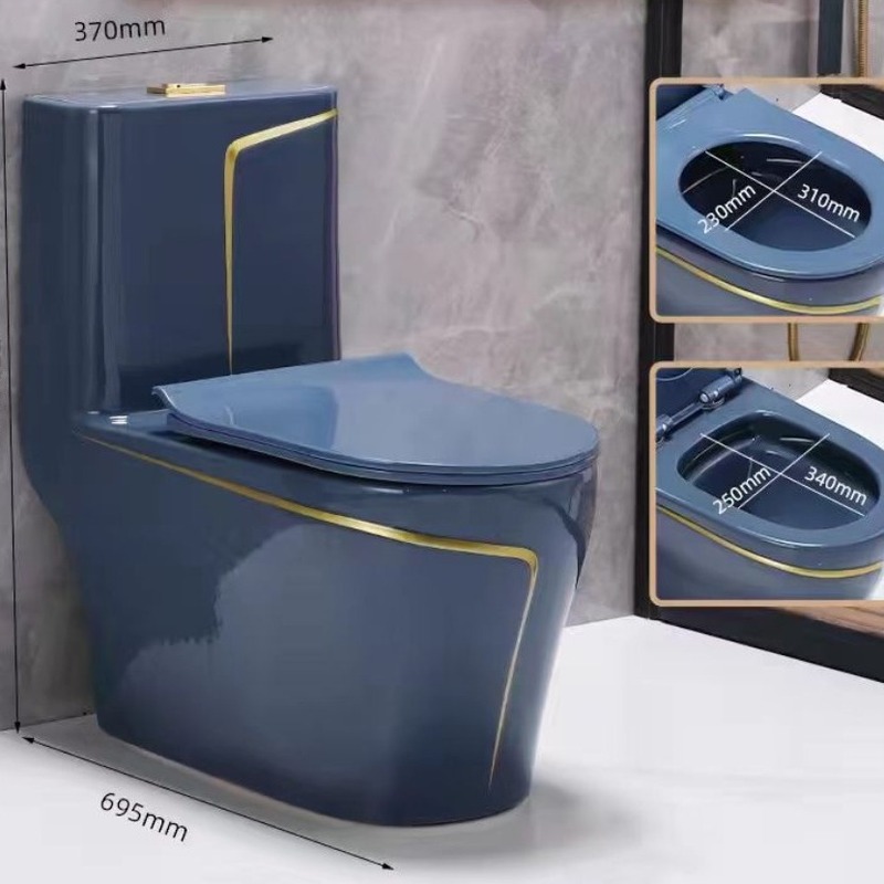 現代大理石紋一体便器カラー陶磁器家庭用トイレ超旋風サイフォン便器潮州工事代金|undefined