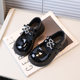 Girls small leather shoes 2024 spring new female baby shoes red princess shoes western style soft bottom girls leather shoes