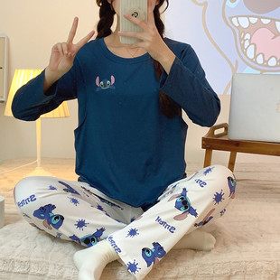 Moon clothing summer thin postpartum nursing pajamas female pregnant women cartoon spring and autumn cotton-like parturient spring and summer days March 4