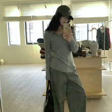 山羊绒鹅蛋领套头打底柔软高端坑条濮院工厂批发女装