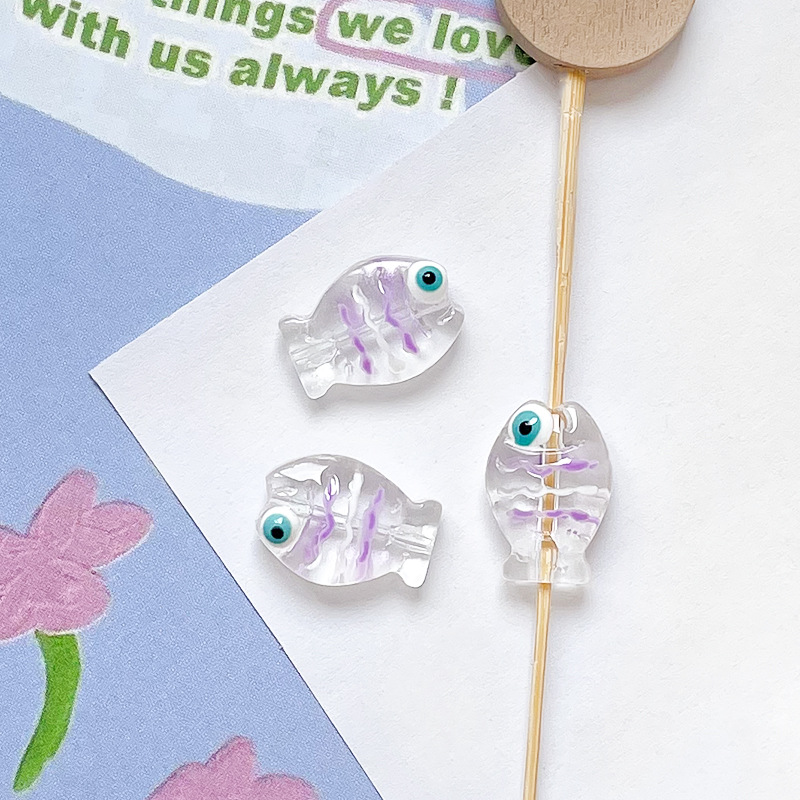 5g Weight Beads Jewelry Making Type DIY Ornament Accessories Classification 1 Piece Quantity Glass, glass Material Fish Pattern All Seasons Season Cute Style 1 Piece Glass Glass Fish DIY Ornament Accessories Beads 5
