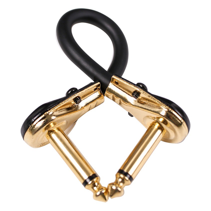 Al por mayor instrumento musical cabeza plana guitarra eléctrica efecto cable 15cm solo audio guitarra eléctrica efecto cable