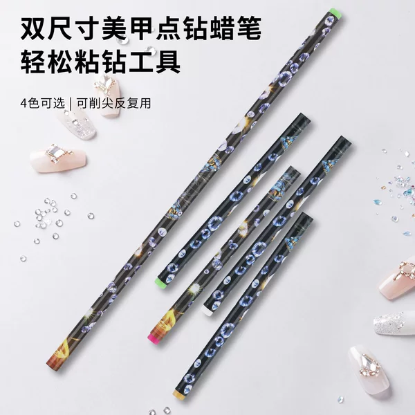 Diamond-sticking crayon for nail art, diamond-sticking pen, adhesive pen for attaching diamond decorations, diamond-absorbing pen, diamond-setting pen, nail diamond-removing pen, cross-border factory
