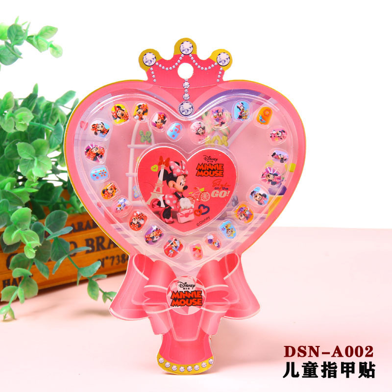 Genuino autorizado de los niños de dibujos animados de diamantes Pegatinas de oído hielo princesa uñas pegatinas chica uñas pegatinas con lima de uñas