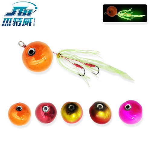 Deep sea boat fishing iron plate inflammation lead moon head lure bionic bait lead head lure bait eel squid cod fake bait wholesale