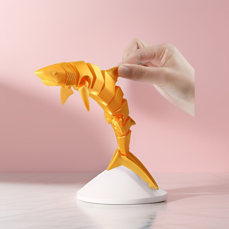 3D Printed Shark Joint Movable Fish Tank Landscaping Tea Pet Kidsren's Bath Toy Artificial Marine Life Model Hand-Made