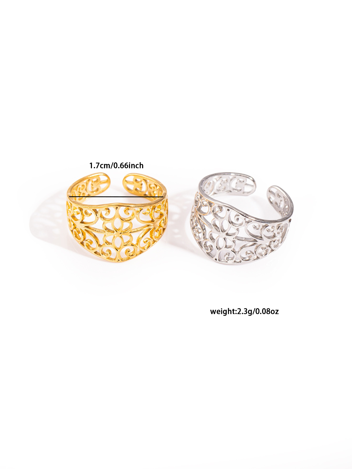 Open Rings Classification Wholesale Jewelry Simple Style Leaves Solid Color Butterfly Titanium Steel Open Rings