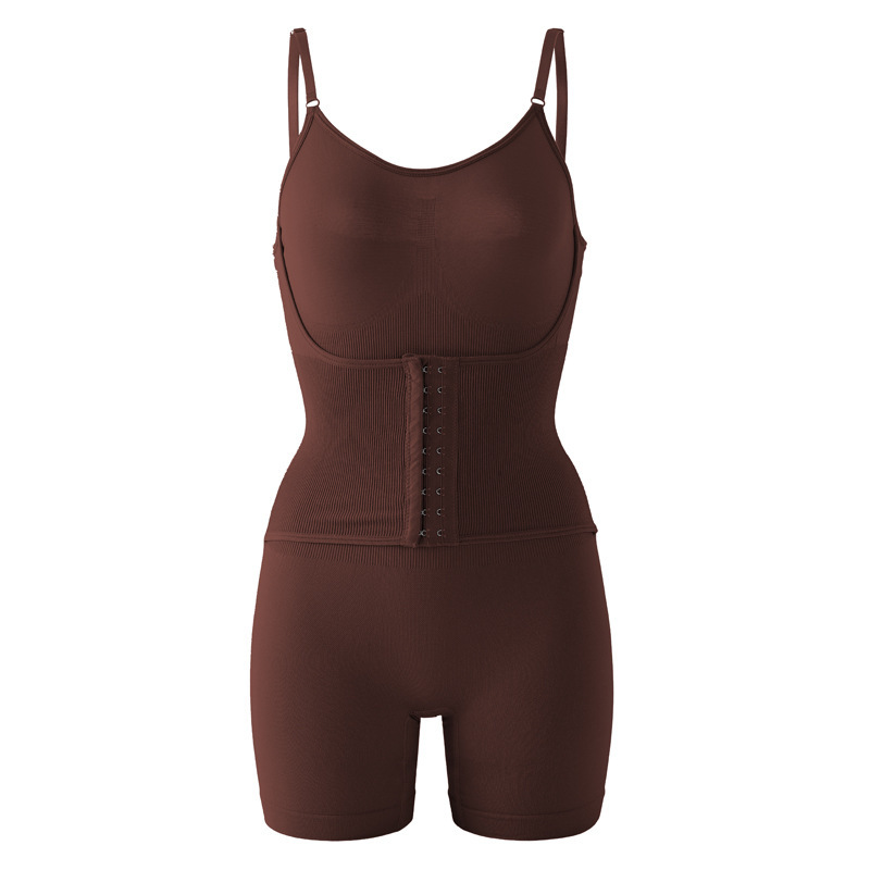 Bodysuit voor dames in grote maten met buikcontrole, tailleversmallend effect, knoopsluiting, shapewear, platte pijpen, jarretelgordel, ademend en vochtregulerend._voghion.com